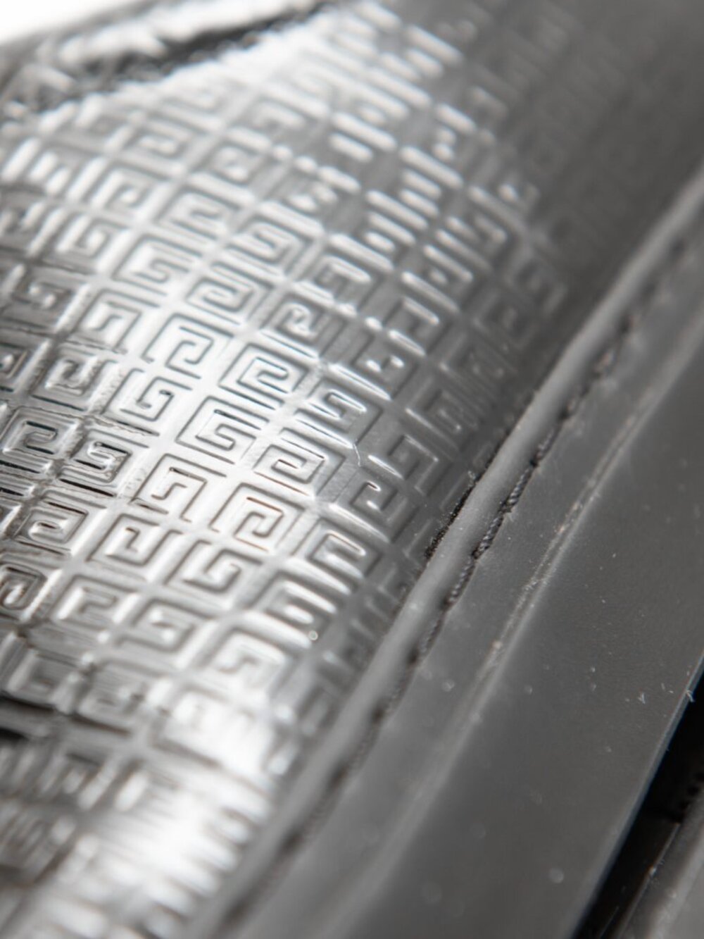 Givenchy Urban Street Logo-Embossed Patent Leather Sneakers Black Size 38.5 8.5 - Picture 9 of 14